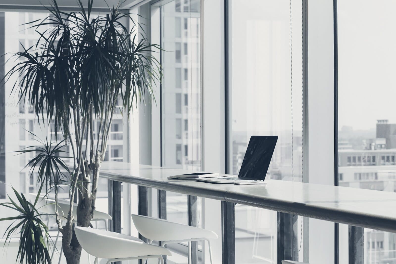 Open-plan hot desk area